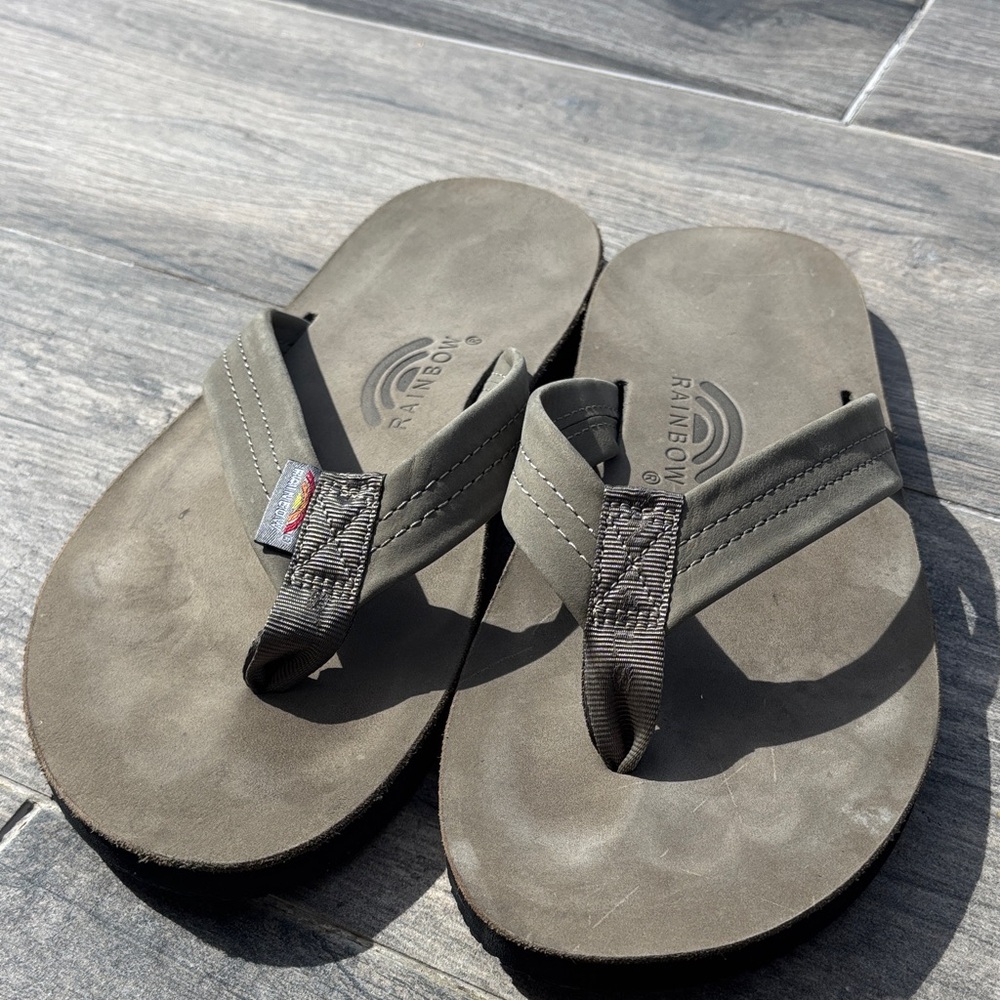 Rainbow Men's Gray Flip Flops